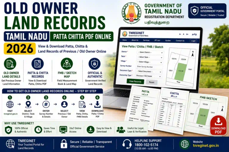 Old Owner Land Records Tamil Nadu Patta Chitta PDF Online