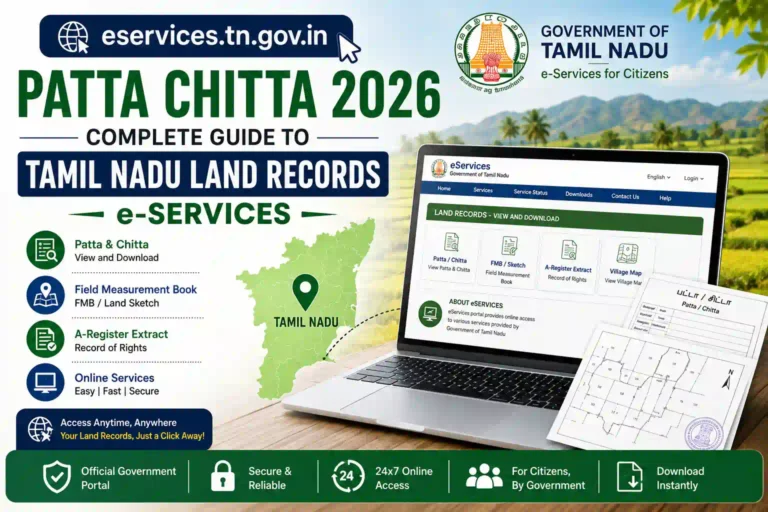 eservices tn gov in patta chitta 2026– Complete Guide to Tamil Nadu Land Records e-Services 2 eservices tn gov in patta chitta – Complete Guide