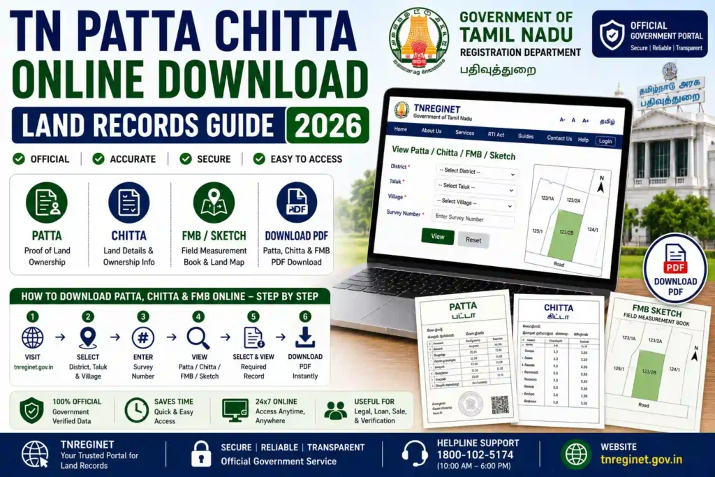TN Patta Chitta Online Download Land Records Guide
